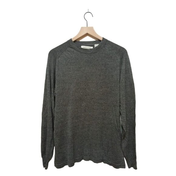 Pronto Uomo Heather Gray Silk Crew Neck Sweater Sz L - Picture 1 of 7